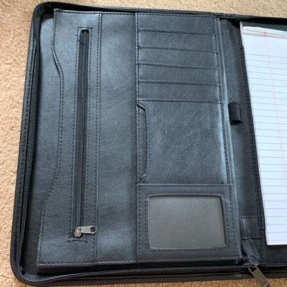 Erie Bearings 13” x 10” Black Faux Leather Portfolio - Picture 2 of 6